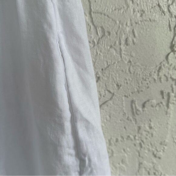 ATHLETA Playa Wrap Dress Women Size 2 White Linen Beachy Coverup - Picture 6 of 12